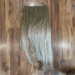 Reiss Olive and Cream Maxi Skirt
